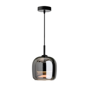 Sleek Nordic Black Glass Pendant - Modern and Stylish Elegance with LED Lighting