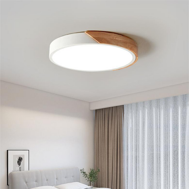 Nordic Chic Wooden Macaron LED Chandelier – Elegant Fusion of Wood and Metal