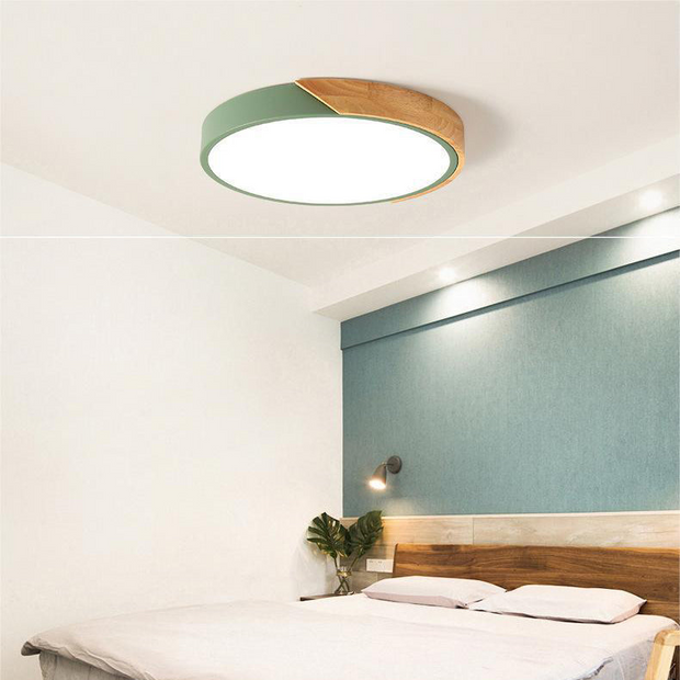 Nordic Chic Wooden Macaron LED Chandelier – Elegant Fusion of Wood and Metal