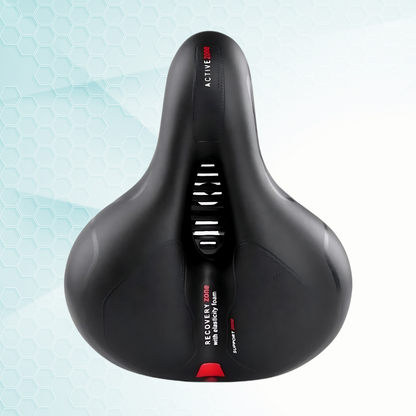 Ultieme comfortabele fietszadel met geïntegreerde schokdemper – Ergonomisch ontwerp en royaal gevoerd