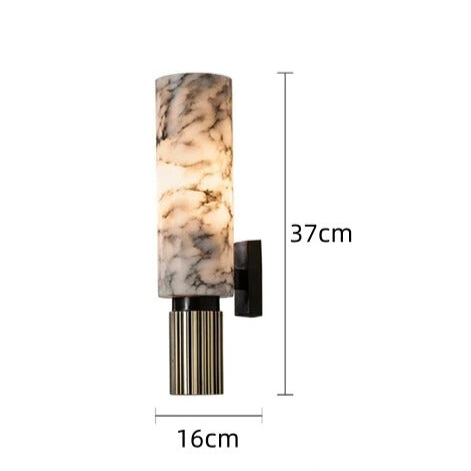 Elegant Wall Sconce in Marble and Copper LED – Illuminate Your Modern Space with Style!