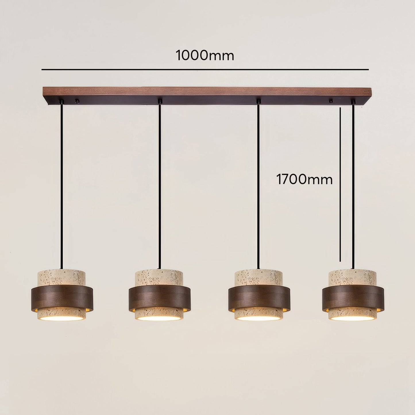 Lampe de chevet Ascend Wabi-Sabi élégamment conçue – Une fusion chic de minimalisme rétro en travertin et en bois