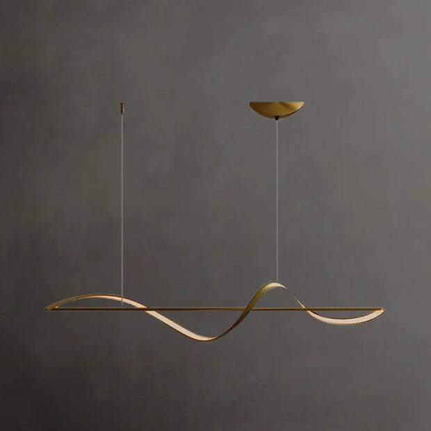 Elegant Whisper Linear Chandelier – Modern LED Lighting in Metal and Acrylic
