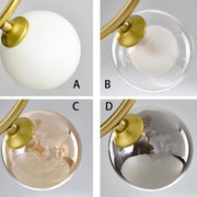 Modern and elegant LED chandelier - Glass and acrylic design perfect for living and dining spaces