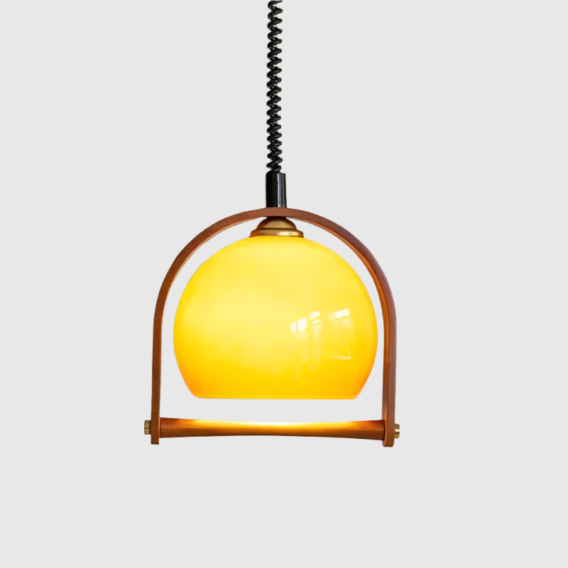 Lustre en Bois Bauhaus Intemporel – Un Mélange Parfait de Charme Classique et de Style Contemporain