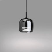 Sleek Nordic Black Glass Pendant - Modern and Stylish Elegance with LED Lighting