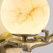 Elegant LED Wall Light in Marble and Copper – Stylish Lighting for Your Living Room and Bedroom