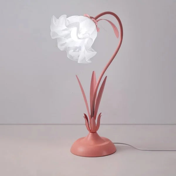 Lampe de table florale vintage charmante – Élégance inspirée de la nature et design fonctionnel