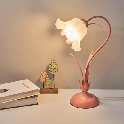 Lampe de table florale vintage charmante – Élégance inspirée de la nature et design fonctionnel
