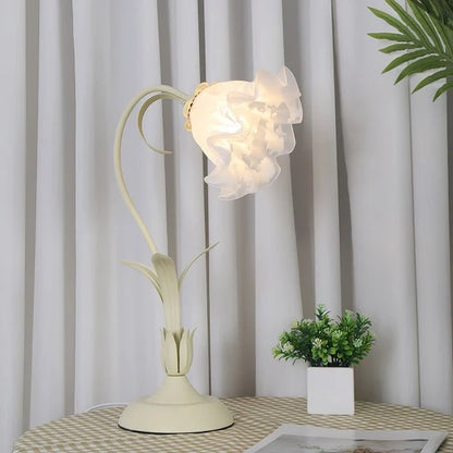 Lampe de table florale vintage charmante – Élégance inspirée de la nature et design fonctionnel