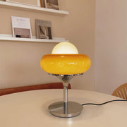 Chic yellow Bauhaus glass table lamp – A fusion of vintage charm and contemporary style