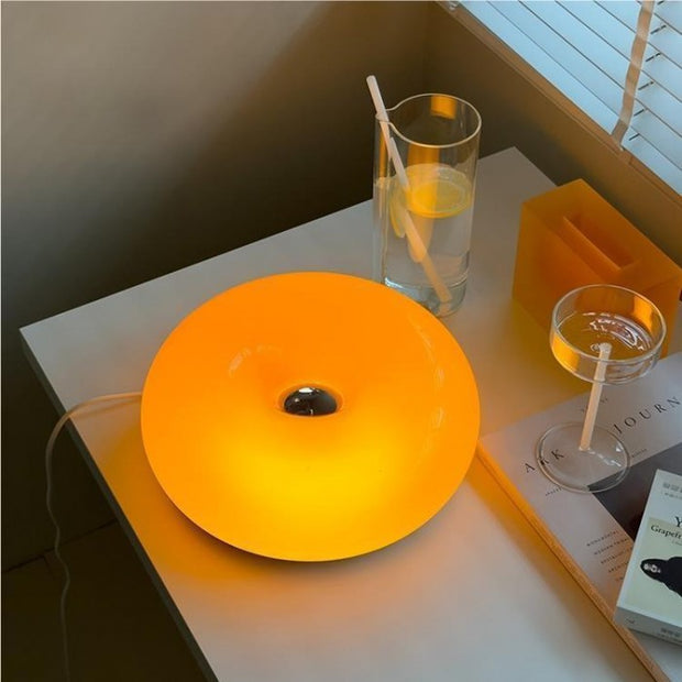 LED Lamp Inspired by Bauhaus in Donut Shape – Dimmable Desk and Wall Light with Contemporary Style and a Vintage Touch