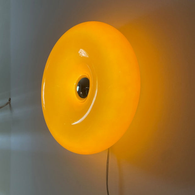 LED Lamp Inspired by Bauhaus in Donut Shape – Dimmable Desk and Wall Light with Contemporary Style and a Vintage Touch