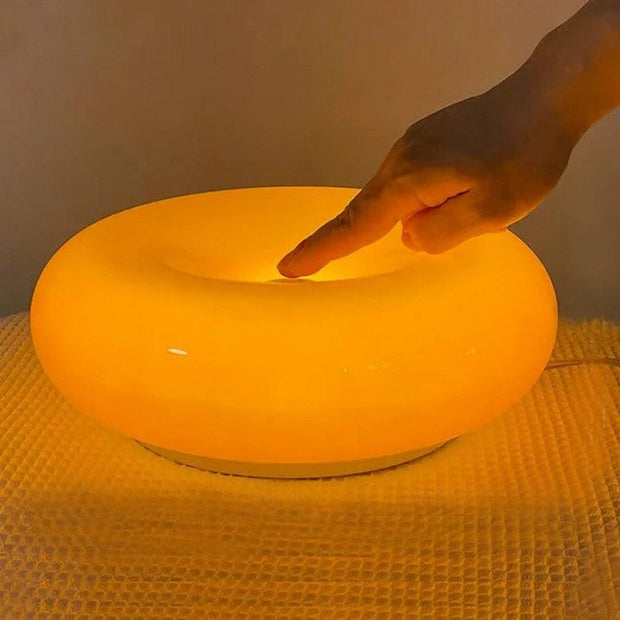 LED Lamp Inspired by Bauhaus in Donut Shape – Dimmable Desk and Wall Light with Contemporary Style and a Vintage Touch