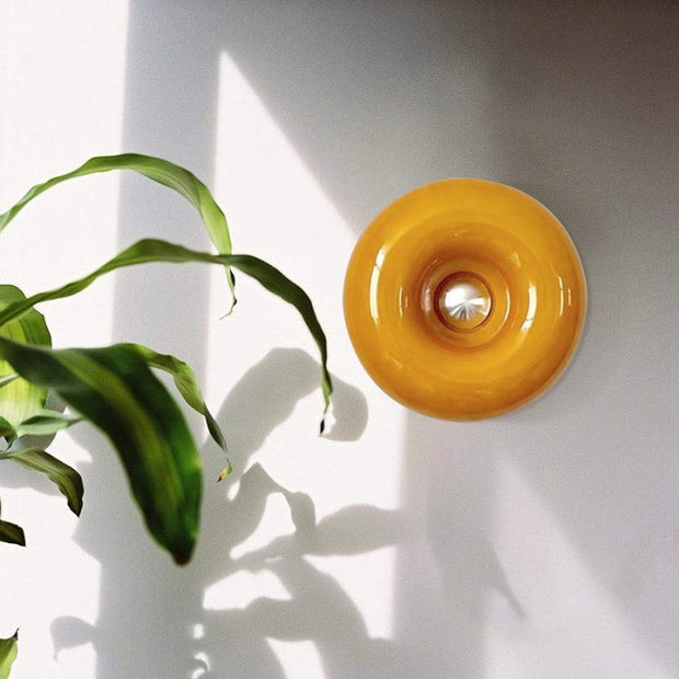 LED Lamp Inspired by Bauhaus in Donut Shape – Dimmable Desk and Wall Light with Contemporary Style and a Vintage Touch