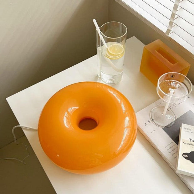 LED Lamp Inspired by Bauhaus in Donut Shape – Dimmable Desk and Wall Light with Contemporary Style and a Vintage Touch