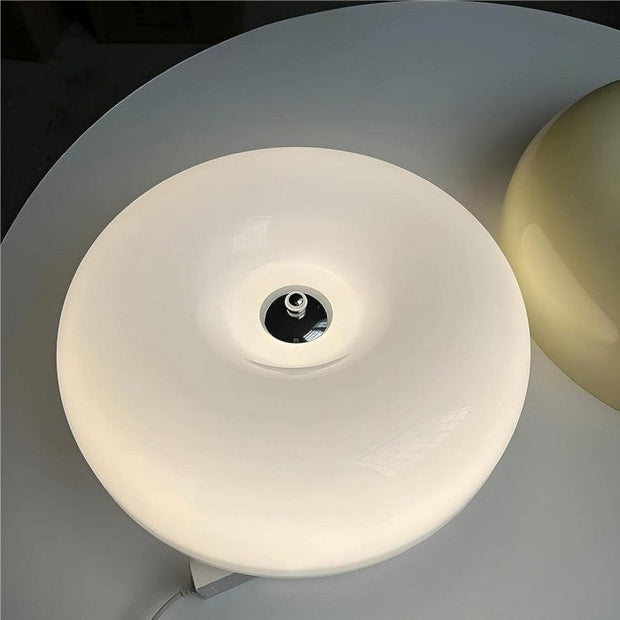 LED Lamp Inspired by Bauhaus in Donut Shape – Dimmable Desk and Wall Light with Contemporary Style and a Vintage Touch