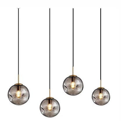 Elegant Scandinavian gold glass pendant – Embrace a refined style with a soft ambient glow
