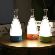 Charming Wine Bottle Shaped LED Night Light – Rechargeable Decorative Lamp with Adjustable Soft Glow