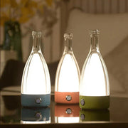 Charming Wine Bottle Shaped LED Night Light – Rechargeable Decorative Lamp with Adjustable Soft Glow