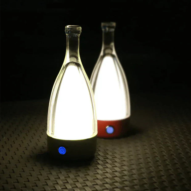 Charming Wine Bottle Shaped LED Night Light – Rechargeable Decorative Lamp with Adjustable Soft Glow