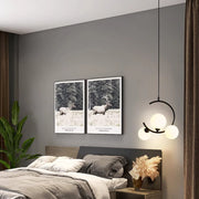 Modern and elegant LED chandelier - Glass and acrylic design perfect for living and dining spaces