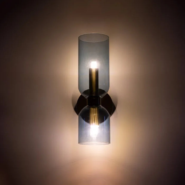 Elegant double-headed LED glass wall sconce - A chic touch with eco-friendly lighting