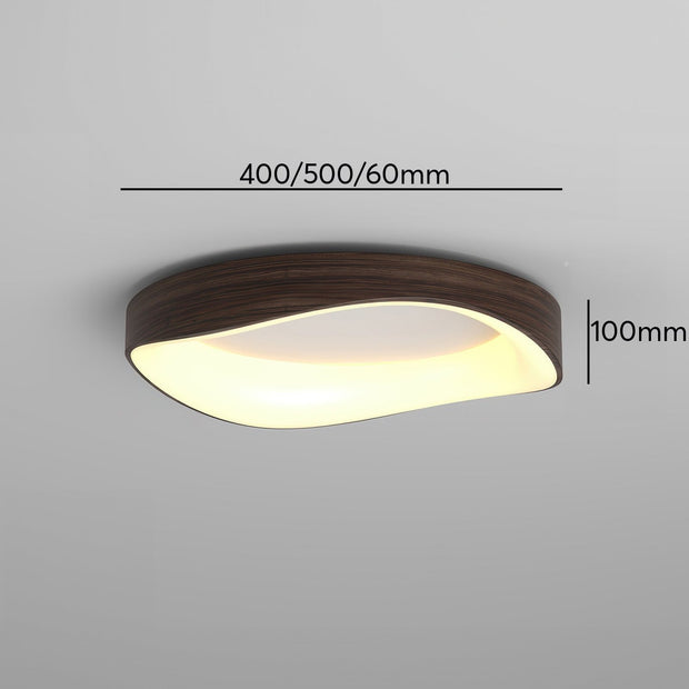 Chic Scandinavian LED ceiling light – Elegant wood and metal aesthetic with a soft glow
