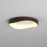 Chic Scandinavian LED ceiling light – Elegant wood and metal aesthetic with a soft glow