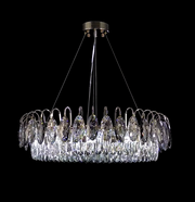 Elegant K9 crystal chandelier – Dazzling rose gold LED light with dimmable function (Available in different sizes)