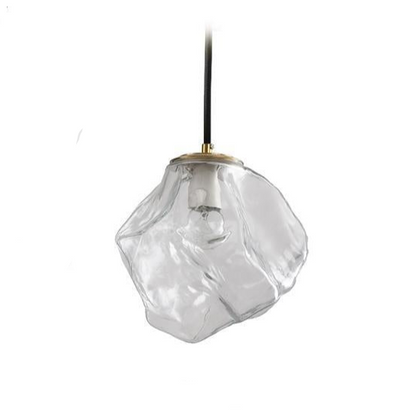 Lustre en cuivre et verre Lava – Suspension LED moderne et chic pour intérieurs élégants