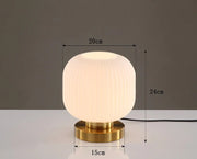 Elegant Nordic glass table lamp – Illuminate your space with modern elegance and a soft LED glow
