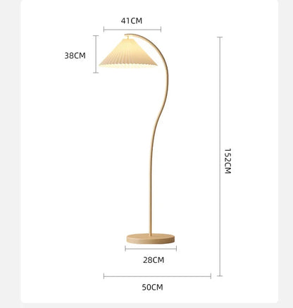 Elegant LED fabric floor lamp - Versatile foldable design with customizable lighting options