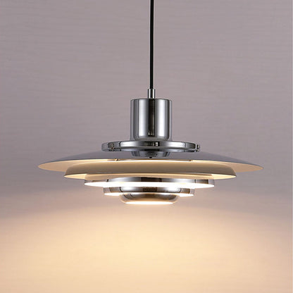 Suspension LED scandinave élégante - Élégance contemporaine en fer et aluminium